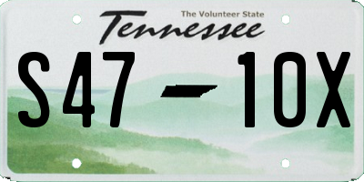 TN license plate S4710X