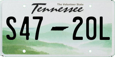 TN license plate S4720L