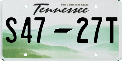 TN license plate S4727T