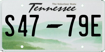 TN license plate S4779E
