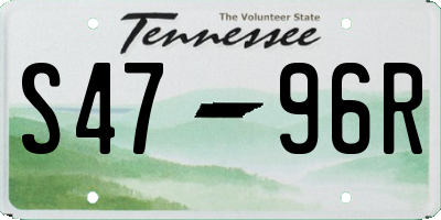 TN license plate S4796R