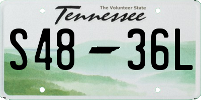 TN license plate S4836L