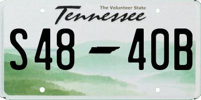 TN license plate S4840B