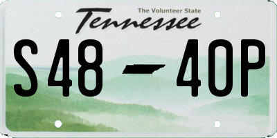 TN license plate S4840P