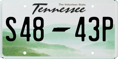 TN license plate S4843P