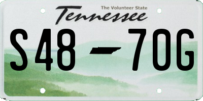 TN license plate S4870G