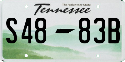TN license plate S4883B