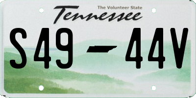 TN license plate S4944V