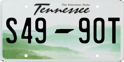TN license plate S4990T