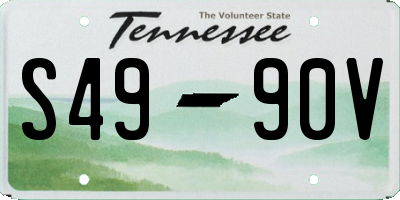TN license plate S4990V