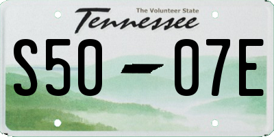 TN license plate S5007E