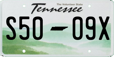 TN license plate S5009X