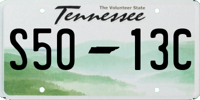 TN license plate S5013C