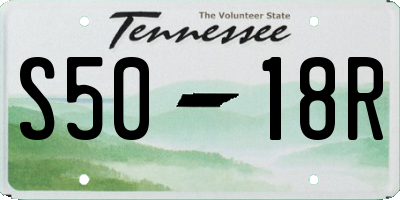 TN license plate S5018R