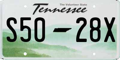 TN license plate S5028X