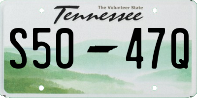 TN license plate S5047Q