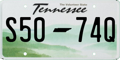 TN license plate S5074Q