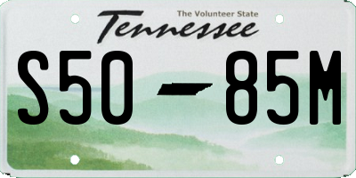 TN license plate S5085M