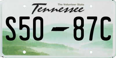 TN license plate S5087C