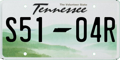 TN license plate S5104R