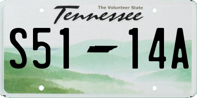 TN license plate S5114A