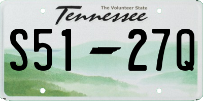 TN license plate S5127Q