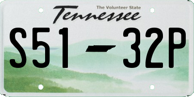 TN license plate S5132P