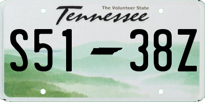 TN license plate S5138Z