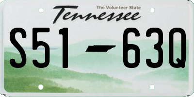 TN license plate S5163Q