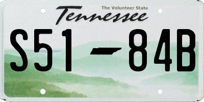 TN license plate S5184B