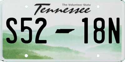 TN license plate S5218N
