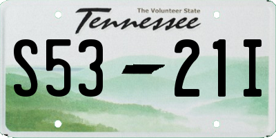 TN license plate S5321I