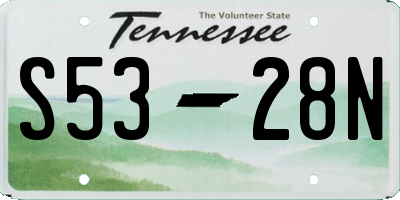 TN license plate S5328N