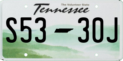 TN license plate S5330J