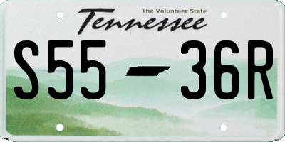 TN license plate S5536R