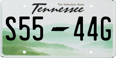 TN license plate S5544G