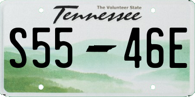 TN license plate S5546E