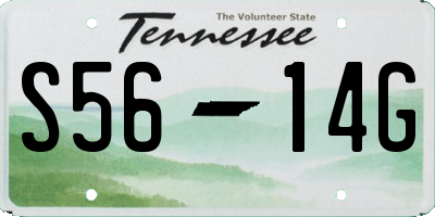 TN license plate S5614G