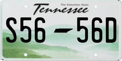TN license plate S5656D