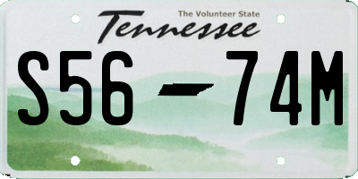 TN license plate S5674M