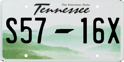 TN license plate S5716X