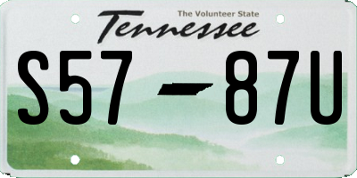 TN license plate S5787U