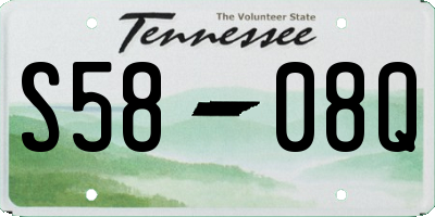 TN license plate S5808Q