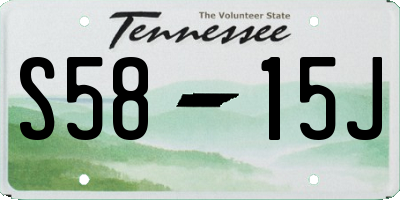 TN license plate S5815J