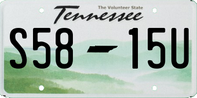 TN license plate S5815U
