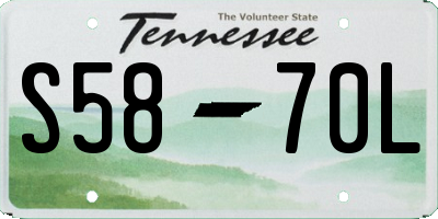 TN license plate S5870L