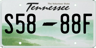 TN license plate S5888F