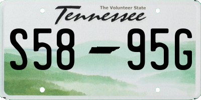 TN license plate S5895G