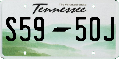 TN license plate S5950J