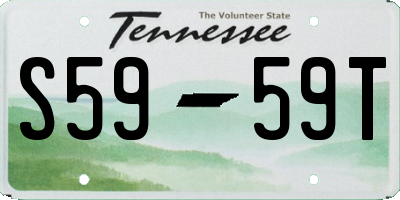 TN license plate S5959T